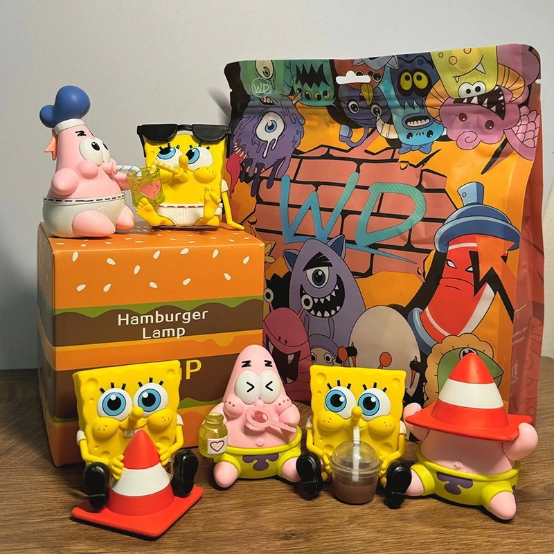 スポンジボブスクエアパンツパトリックスター漫画かわいいフィギュア模型玩具デスクトップ装飾装飾