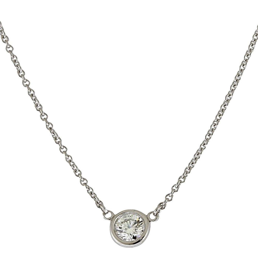 ティファニー バイザヤード 約0.33ct ネックレス Pt950プラチナ ダイヤモンド TIFFANY&Co. 中古 美品