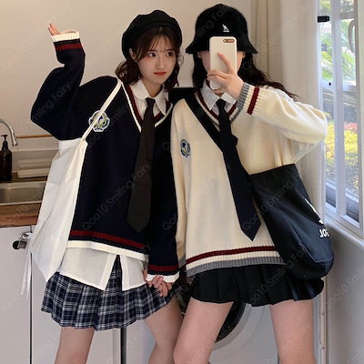 Qoo10] 制服 スクール ニット スクールセーター : レディース服