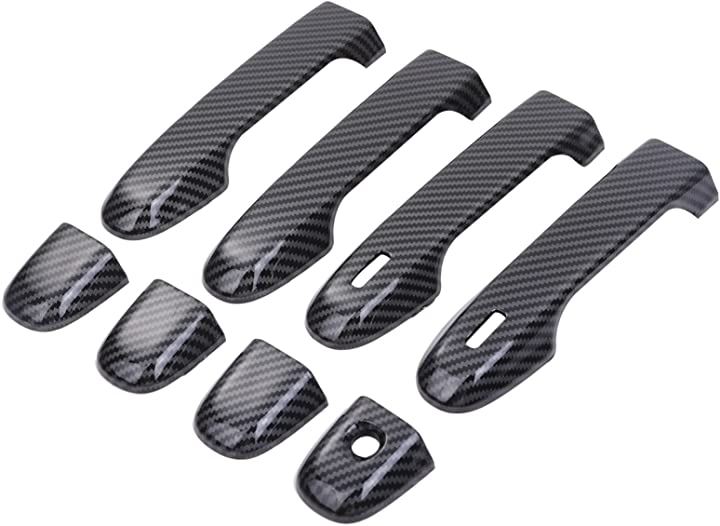 トヨタ用 ドアハンドル カバー カーボン ルック アクア NHP10 L S G X-アーバン Gs GRスポーツ クロスオーバー グラム カスタム パーツ 社外品