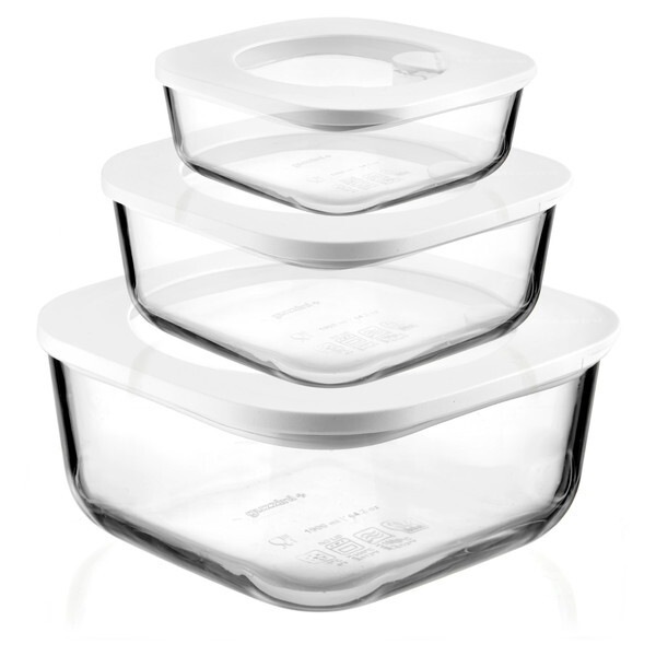 Guzzini ガラスエアタイトレンジコンテナー 3個セット Store&More アソート 11330311