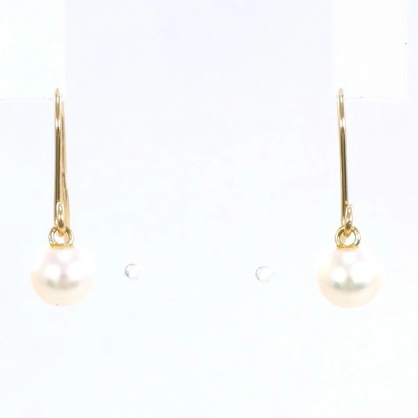 K18 18金 YG イエローゴールド ピアス パール(真珠) 総重量約0.4g ジュエリー 中古