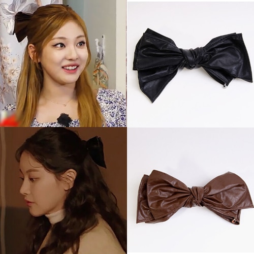 [チョンソミンエスパニング着用] ベラ レザー ヘアピン ヘアアクセサリー韓国の人気芸能人着用 韓国の女性アイドルアクセサリー ファッションスタイル の人気ブランド