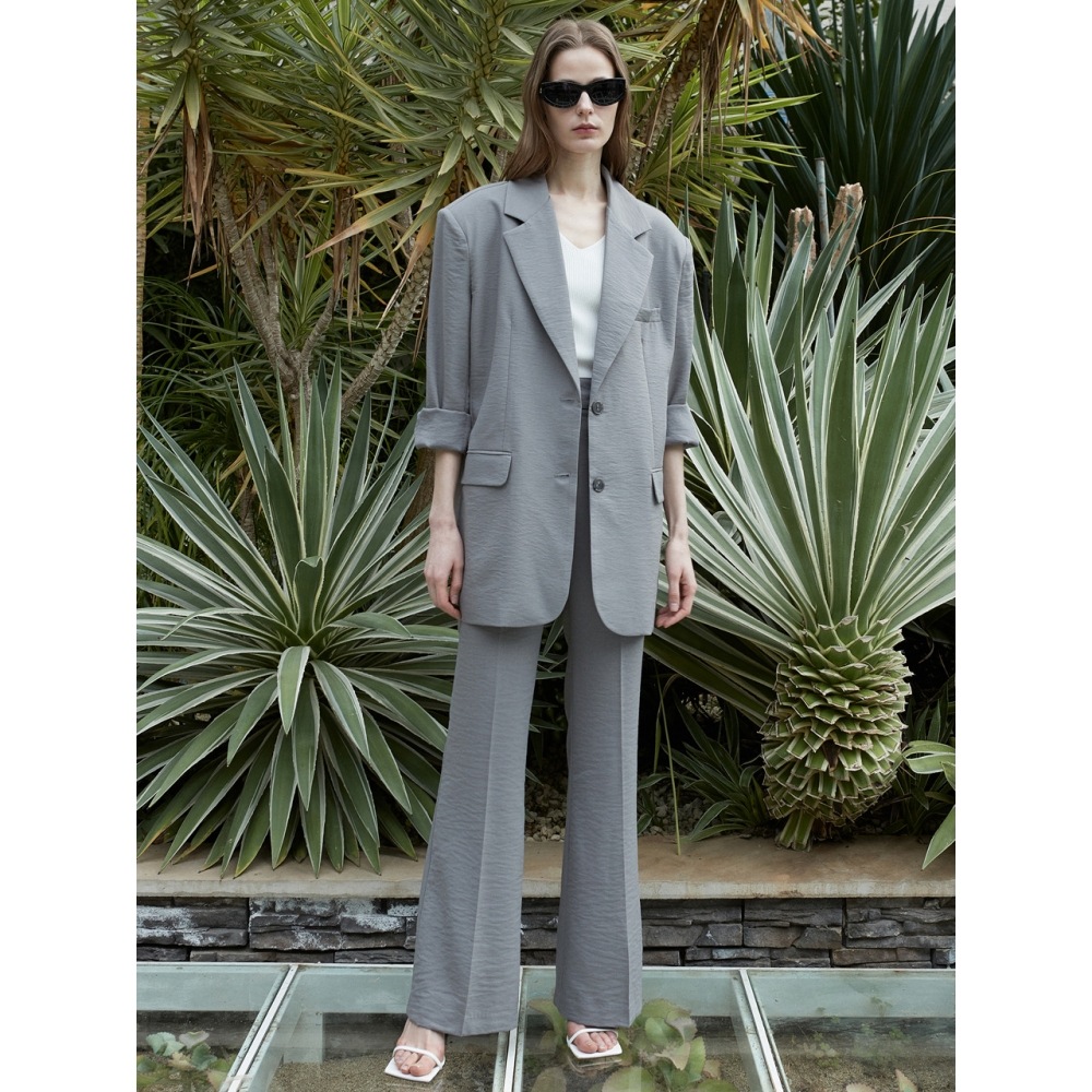 ouieセットサマージャケット+サマートウィルブーツカットセメントグレーOU1107