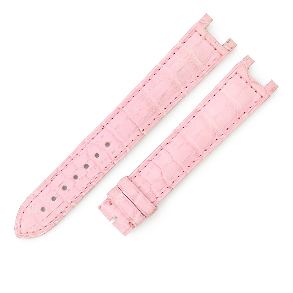 パシャ用 クロコバンド レディース 新品同様 純正 替え ベルト ストラップ 尾錠用 18ｍｍ ピンク