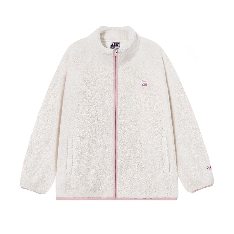 ジャケット ブルゾン アウター 上着 ボアジャケット 長袖 ラグラン スタンドカラー ストリート ファスナー ポケット 配色 パイピング シンプル カジュアル こなれ感 ラフ メンズライク