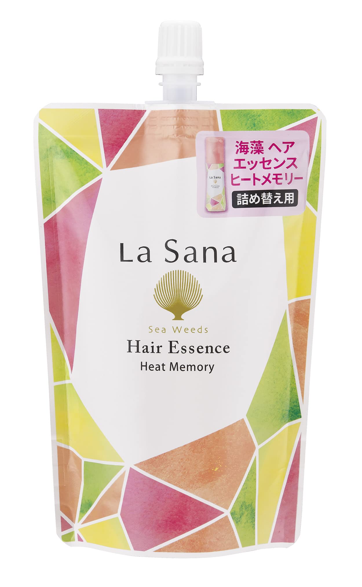 ラサーナ (La Sana) 海藻 ヘア エッセンス ヒートメモリー 詰め替え用 (140ml / ピンクグレープフルーツの香り) ヘアケア ヘアオイル スタイルキープ