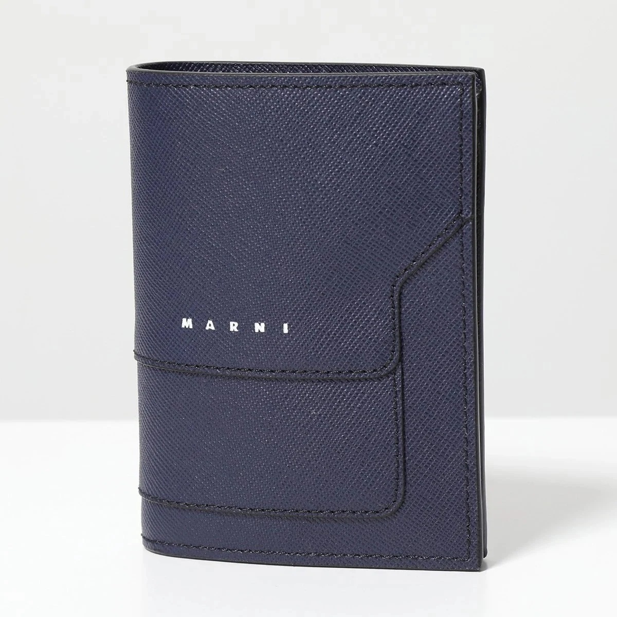 MARNI マルニ 二つ折り財布 PFMI0046U0 LV520 メンズ レディース サフィアーノカーフスキン バイフォールド YEN＆USD ウォレット ミニ財布 カラー8色