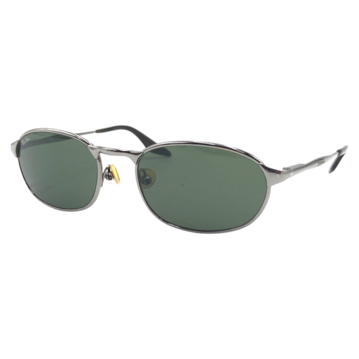 美品 ヴィンテージ B&L RAY-BAN シルバー グリーン メタル W2841 PWBJ サングラス メンズ 409903