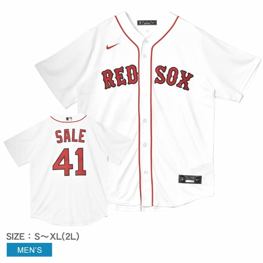 Official Replica Jersey T770-BQWH-BQ7-S41 メンズ クリスセール ボストンレッドソックス MLB メジャーリーグ ベースボールシャツ ユニフォーム