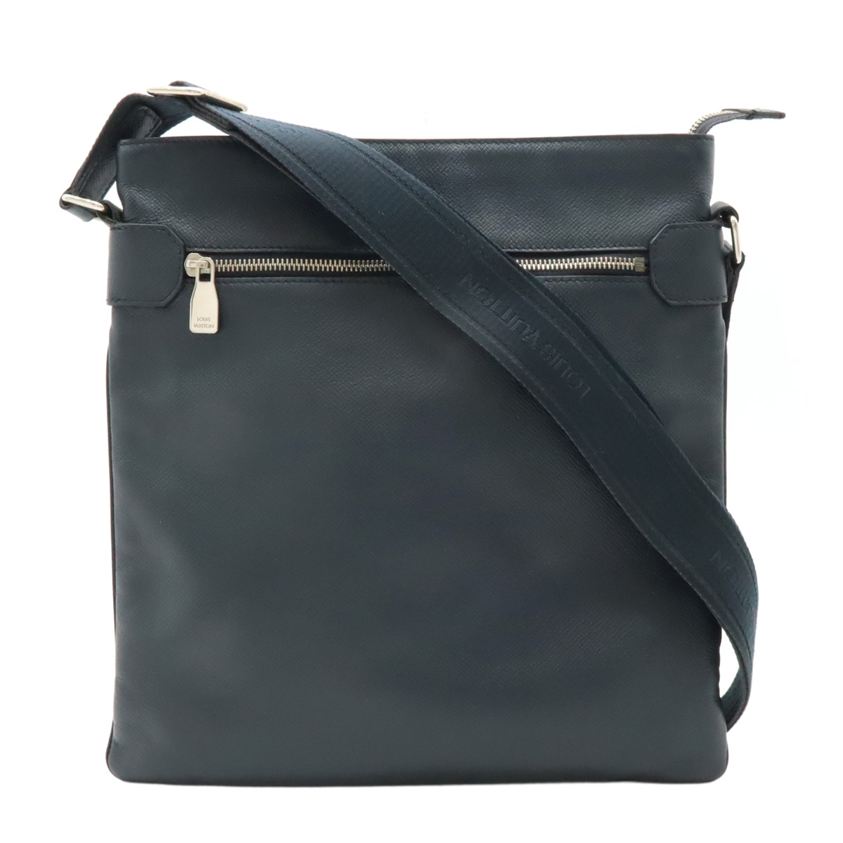 タイガ サシャ ショルダーバッグ 斜め掛け マチなし ボレアル 紺 ネイビー シルバー金具 M3262