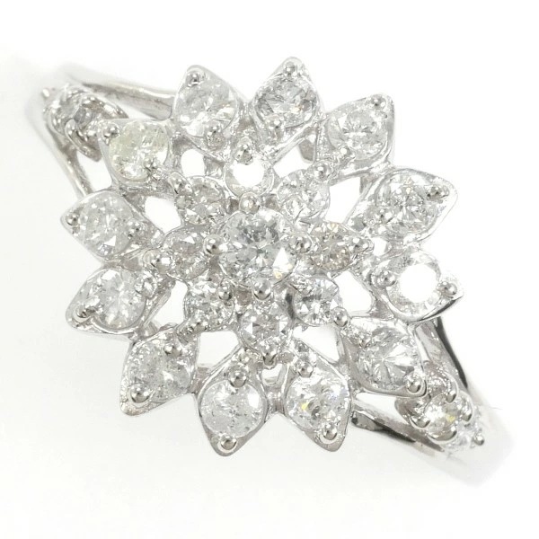 PT900 プラチナ リング 指輪 13号 ダイヤ 総重量約3.4g ジュエリー 中古