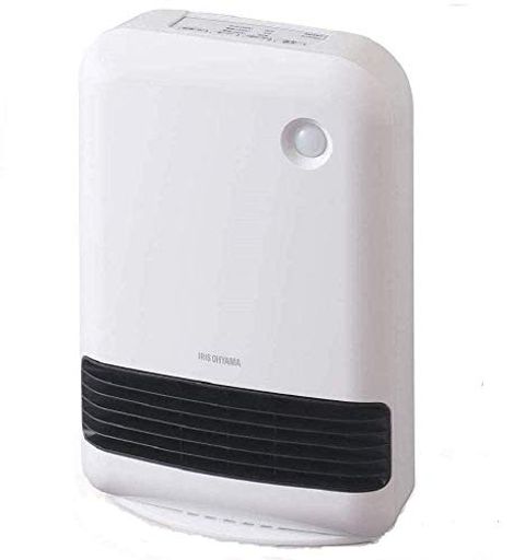 ヒーター セラミックファンヒーター 暖房器具 電気 足元 小型 温風 省エネ 脱衣所 人感センサー付き 大風量 ホワイト JCH-12TD4-W