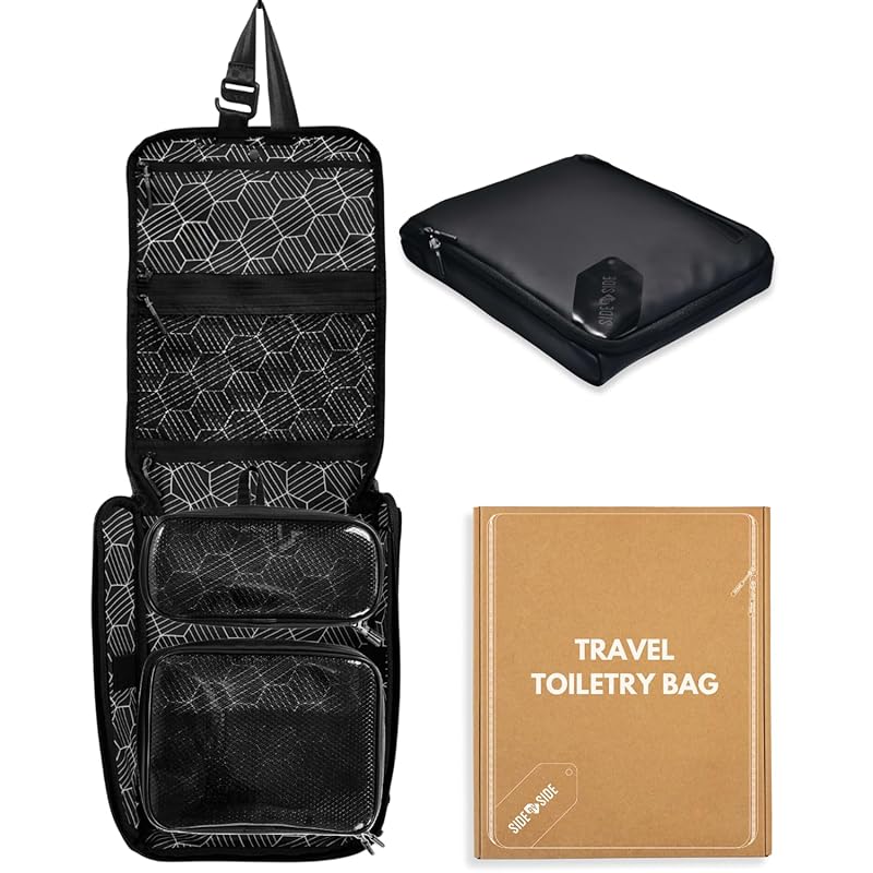 即納：サイドバイサイド(SIDE BY SIDE) 出張やカップル旅行に最適 スーツケースの隙間に押し込める 薄さ4cm 着脱式CUBEポーチにより衛生的に管理 ギフトボックス付き TRAVEL PA