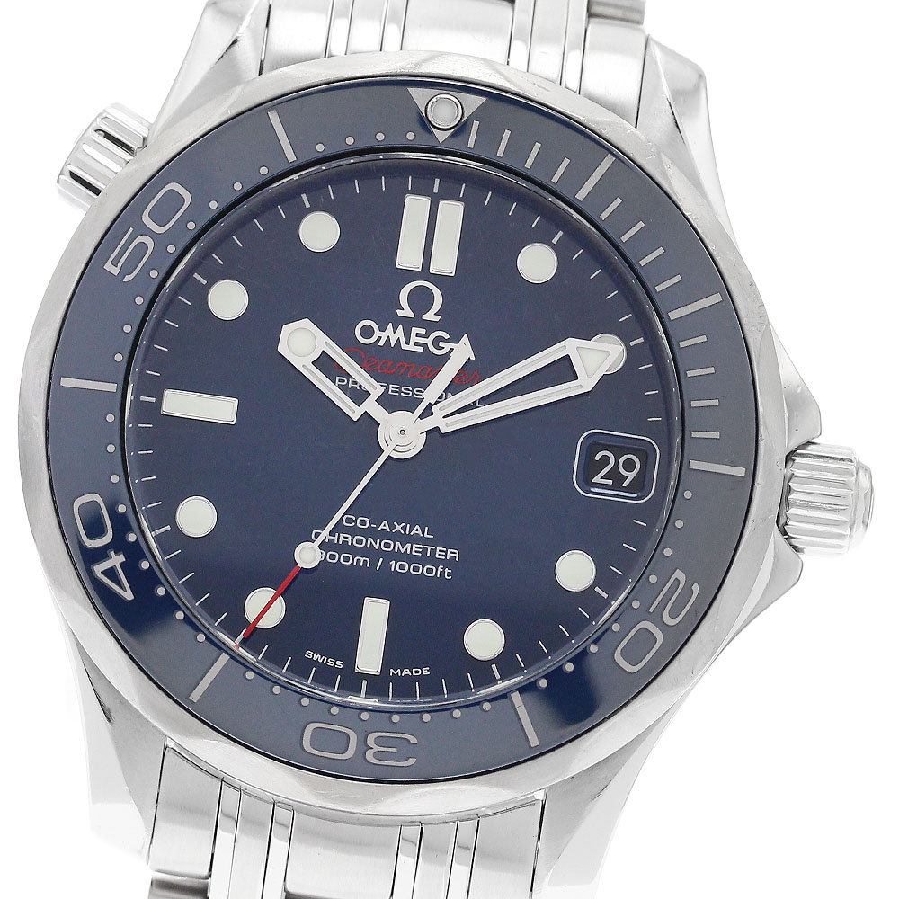 オメガ OMEGA 212.30.36.20.03.001 シーマスター300 コーアクシャル デイト 自動巻き ボーイズ 保証書付き_893729【中古】