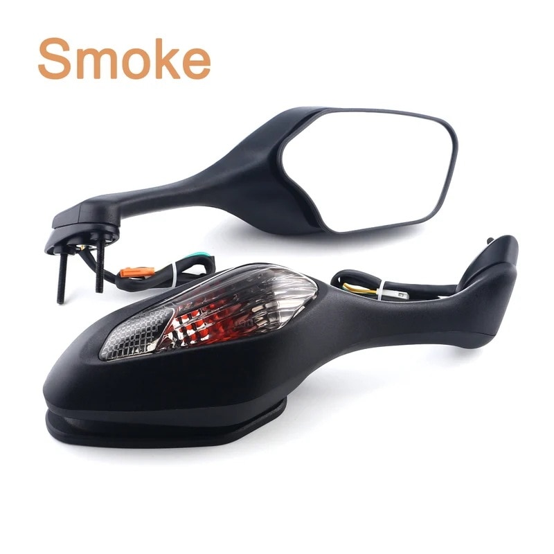 ホンダ用バックミラーcbr1000rrr 2008-2016/vfr1200 2010-2012 シグナルライト付き Smoke Lens