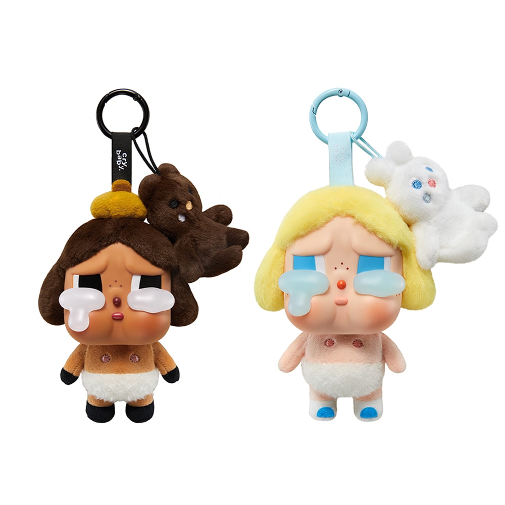 公式正規品POP MART CRYBABY Crying Again シリーズ フェイスぬいぐるみ 指定シ一クレットBABY BROWN/指定スーパーシークレットBABY BLONDE ガチャポン