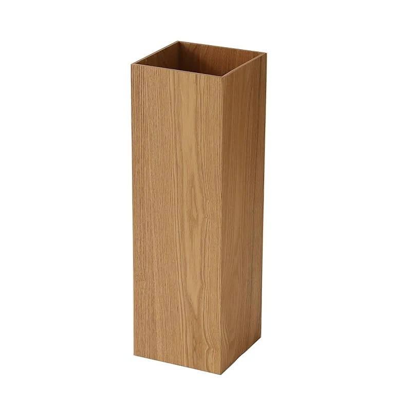 木製 傘立て 着脱式水受け皿付き 玄関収納 長傘/野球/ゴルフクラブ アンブレラスタンド スクエア 【1 正規品】 可能 ベージュダークブラウン (ベージュ)