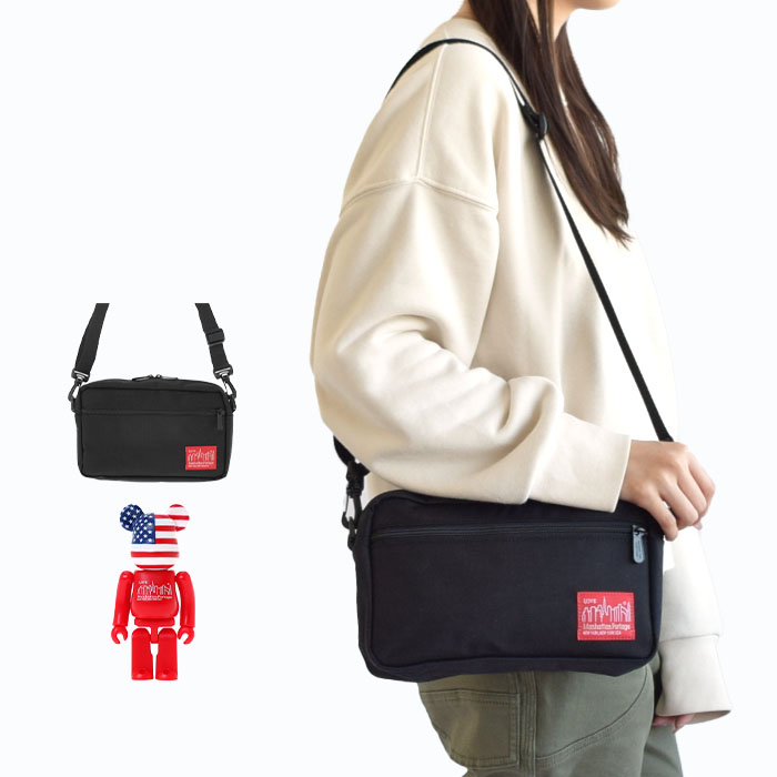 マンハッタン ポーテージ ショルダーバッグ BE@RBRICK 2023 メンズ レディース ユニセックス オールシーズン ブラック MP1404LBE@RBRICK23