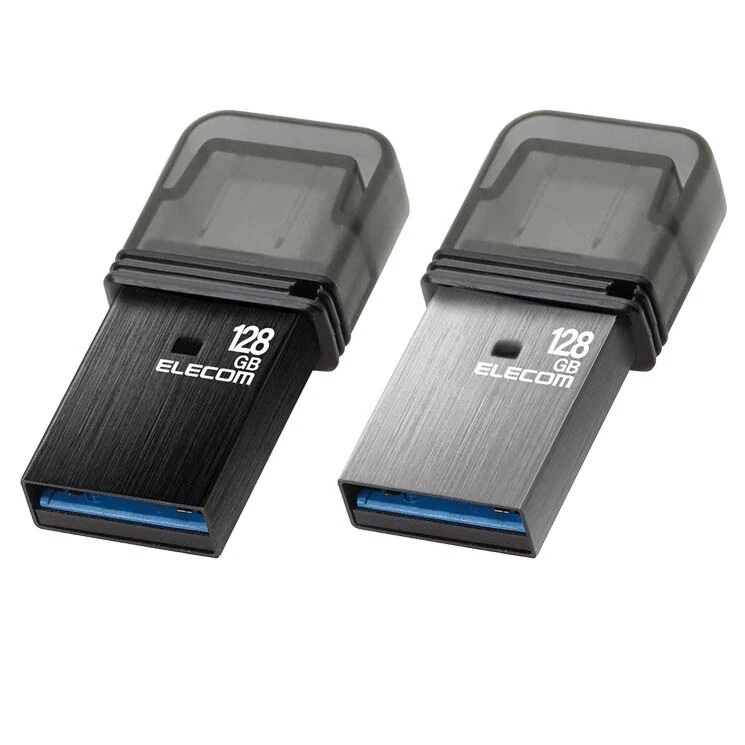 USBメモリ 128GB USB3.2(Gen1)/3.1(Gen1)/3.0/2.0 2in1 【 Type-C / USB A 】 キャップ式 読込最大200MB/s