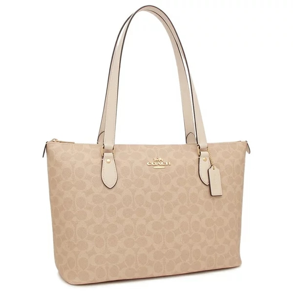 アウトレット トートバッグ ギャラリー トート バッグ シグネチャー キャンバス ベージュ ホワイト レディース CW381 IMXDM