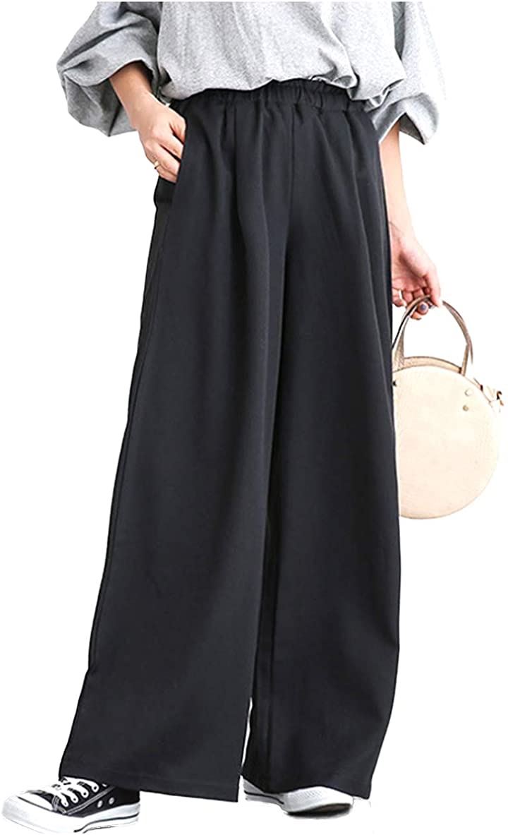ゆったり ワイドパンツ ベイカー ガウチョパンツ 大きい サイズ 春 服 レディース(ブラック, L)