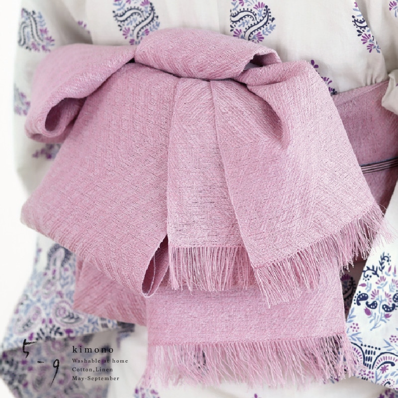 59kimono 2023 兵児帯サンドアート (サクラ) [59kimono2023-10]