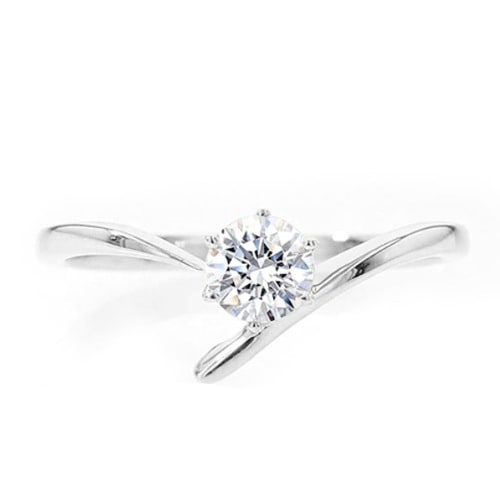 スワロフスキーリング直径4.5mm（0.33ct相当）　プラチナ仕上げ K18ゴールド仕上げ