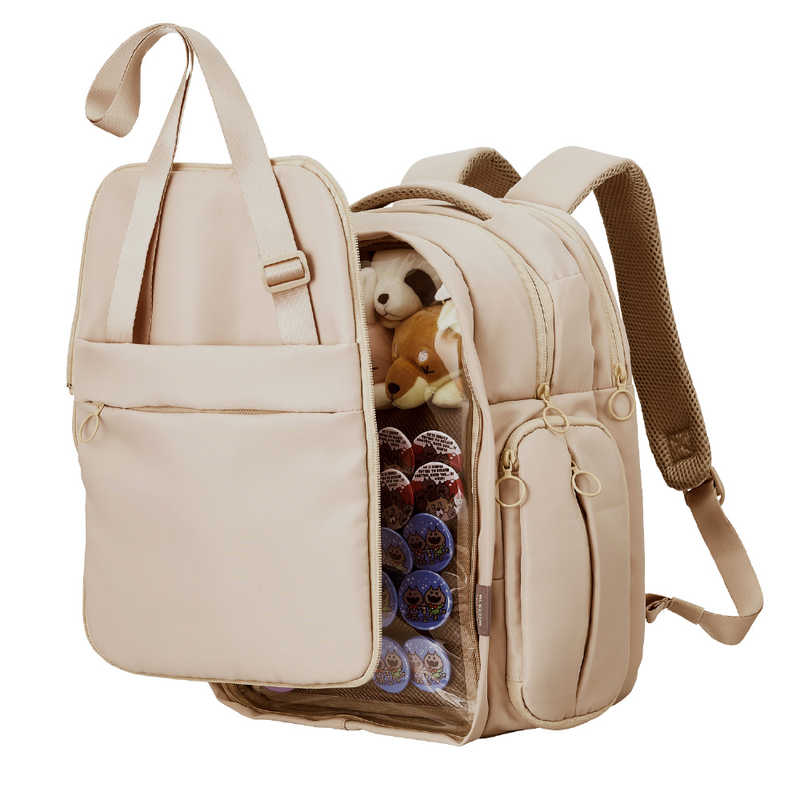 エレコム　ELECOM　ノートパソコン対応 [~14.0インチ] 推しごとバックパック Mサイズ グレージュ　BMOGBP02MGY