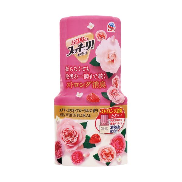 （まとめ）アース製薬 お部屋のスッキーリ エアリーホワイトフローラル 400ml 1セット（3個） (×5セット)