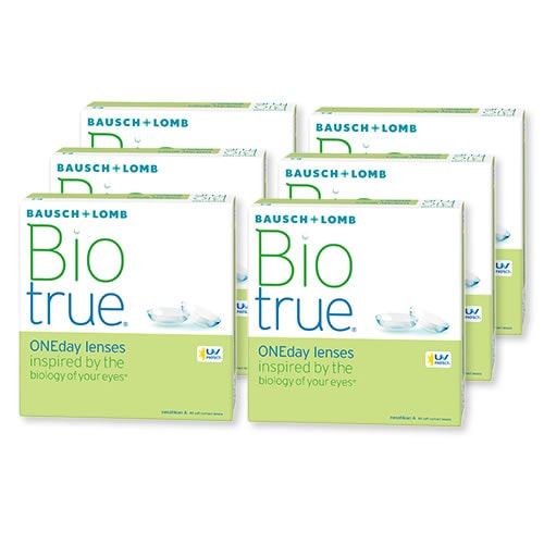 国内正規品 バイオトゥルーワンデー(90枚)【6箱】含水率78％ BC8.6 DIA14.2 潤い成分 UVカット