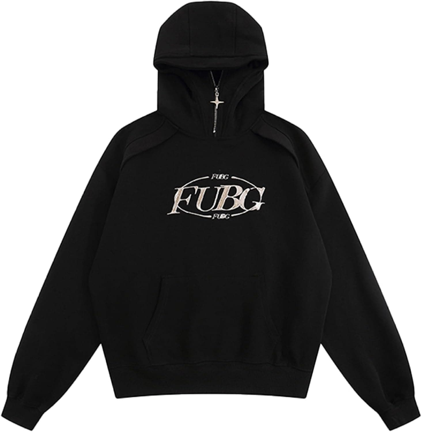 パーカー ハーフジップ フルオーバー 長袖 メンズ 高襟 アルファベット柄 ポケット付き トレーナー スウェット 春秋 ビックシルエット 防風防寒 ヒップホップ b系 ストリート系 お祭り スポーツ 9,613円