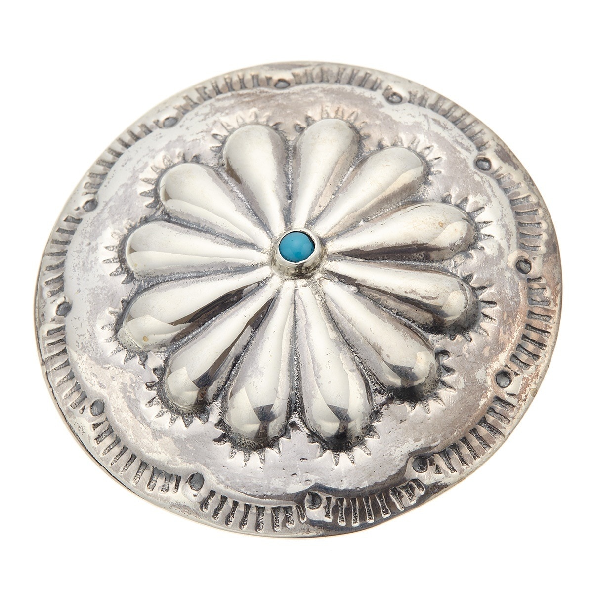 コンチョ レディース メンズ ユニセックス シルバー925製 ネリターコイズ 練りターコイズ ネジ式 ループ式 レザークラフト 財布 ケース カスタムパーツ バッグ DIY 手芸 革財布 インディアン