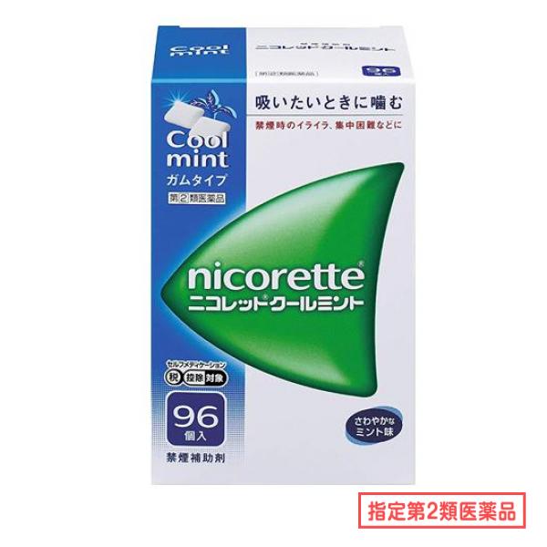 指定第２類医薬品 禁煙補助剤 ニコレット クールミント ガムタイプ 96個入