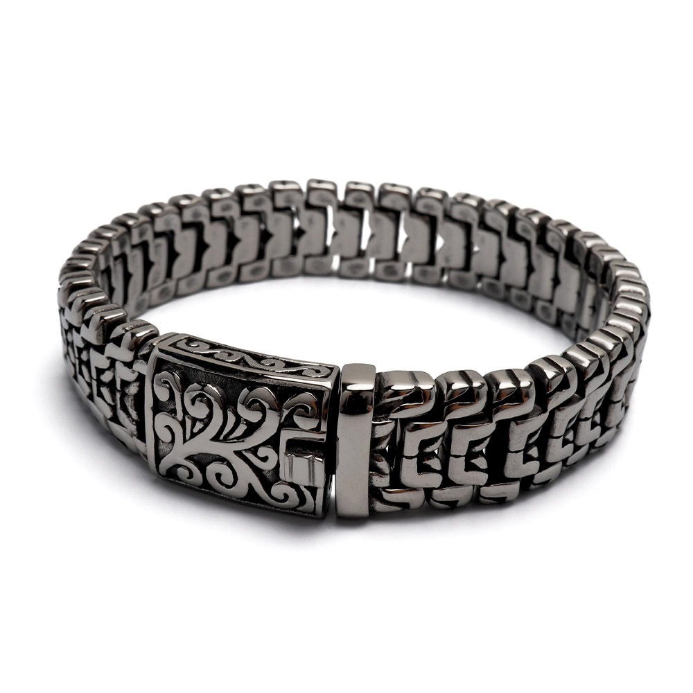 316L 唐草ブレスレット [b756]