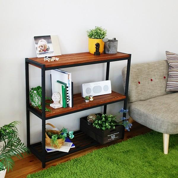 ラック 3段 スリム 3段棚 アンティーク モダン ミッドセンチュリー ウッド シンプル 装飾なし シンプルデザイン おしゃれ カフェ 北欧 木目 10,640円