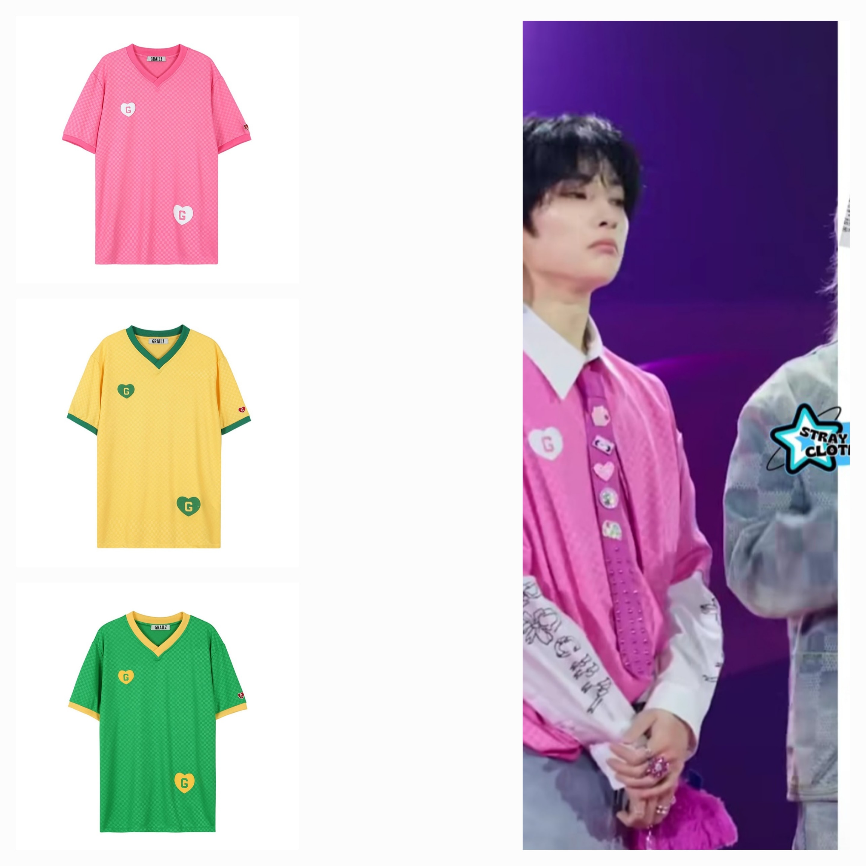 Grailz/Stray kids I.N wear/Heart Emblem Retro Jersey