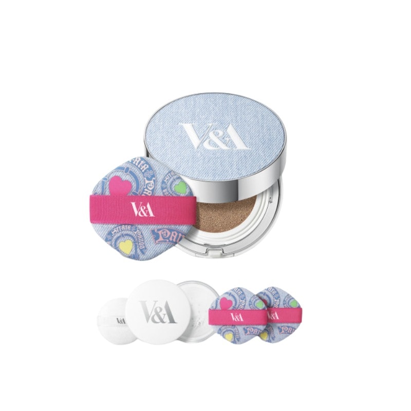 V&A[パウダー+パフ付き]V&A ロングウェア クッション ファンデーションマット 本品 15g [デニムエディション] SPF50+PA++