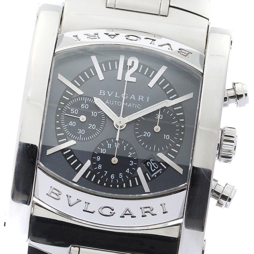 ブルガリ BVLGARI AA44SCH アショーマ クロノグラフ デイト 自動巻き メンズ _884863【中古】