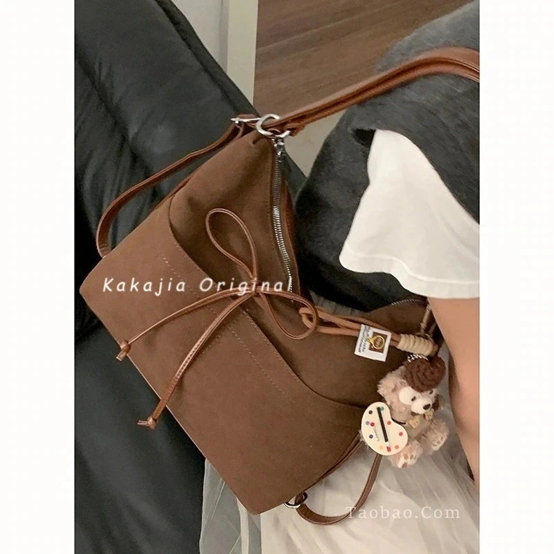 大容量トートバッグ レトロ トートバッグ レディース 24 New 鹿革ベルベット ショルダーバッグ カジュアル バックパック 脇バッグ 5,011円