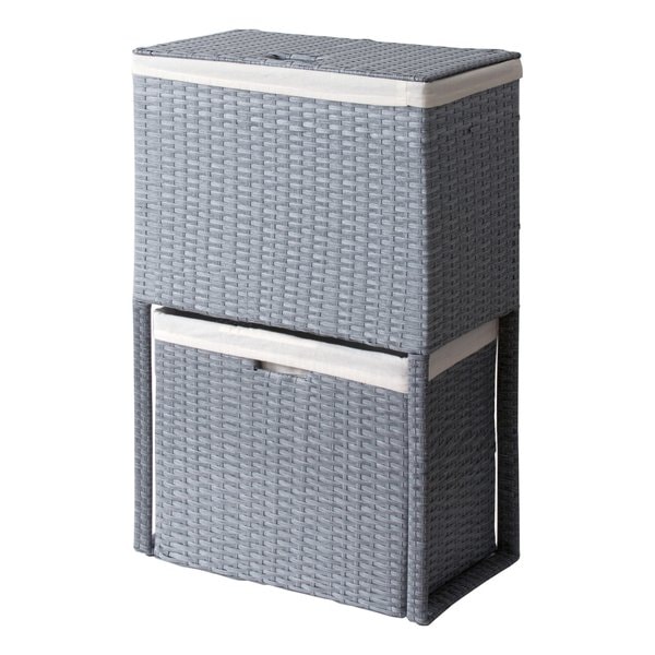 プッシュ扉ランドリーラック Diario（ディアリオ） チェスト/バスケット/ブルー RB-500 ブルー