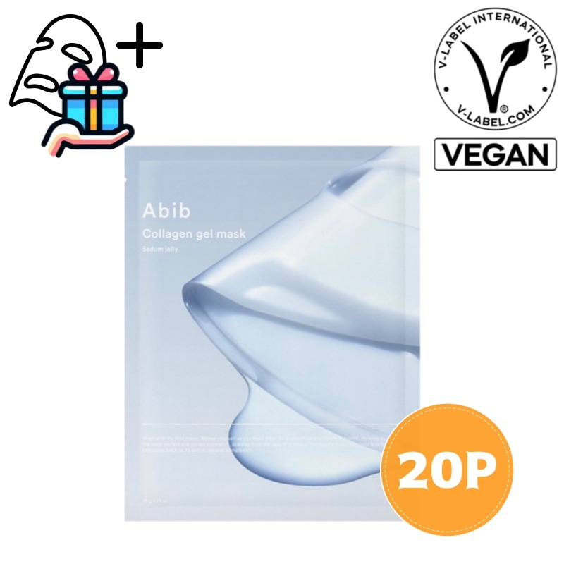 [ジニーズ キッチン2ユミPICK 1+1/正規品] コラーゲンゲルフェイスパック 水分草ゼリー20枚/BTS/敏感肌/毛穴ケア/韓国コスメ