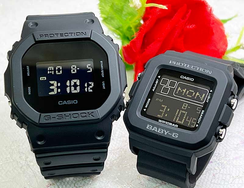 電池式 恋人たちのGショック ペアウオッチ G-SHOCK BABY-G ペア腕時計 カシオ 2本セット DW-5600UBB-1JFBGD-10-1JFデジタル 　クリスマス プレゼン