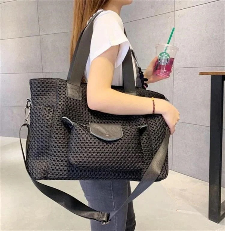 スタイル 軽量 オックスフォード 大容量 オシャレ ショートトラベルバッグ メッシュ ショルダーバッグ