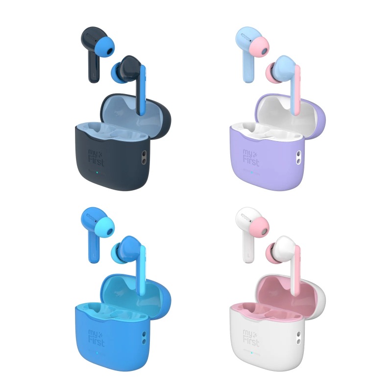 myFirst Carebuds マイファーストケアバッズ 子供用インナーイヤー型イヤホン/音量制限/自動外部音取込モード/タッチ操作/安全バッテリー/クリアな音声/落下防止ハンドストラップ