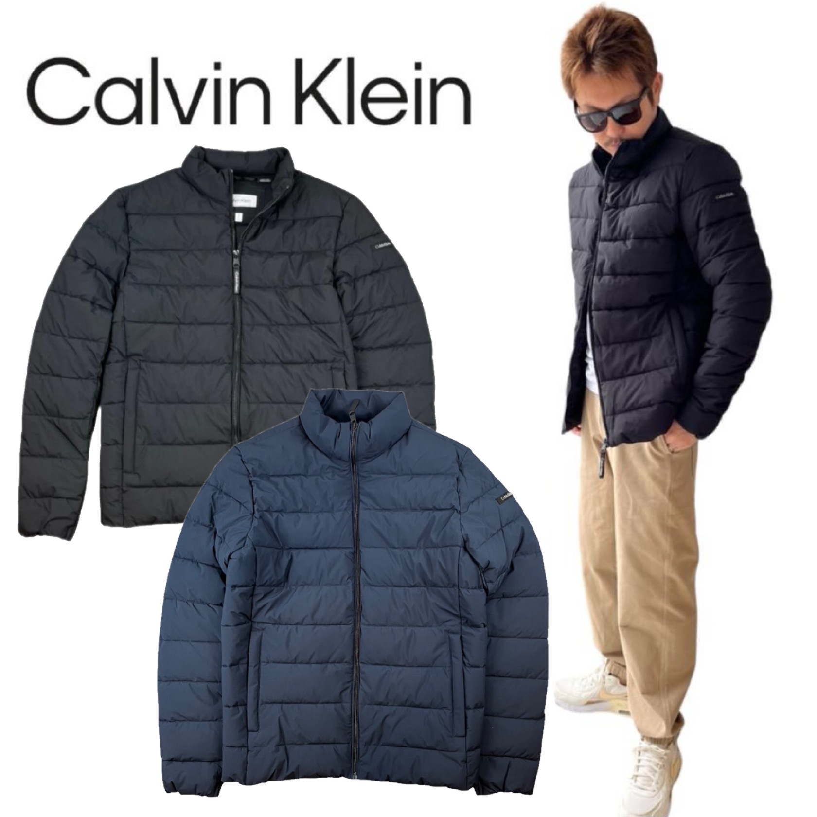 カルバンクライン CALVIN KLEIN 中綿 ジャケット CM355297 アウター ロゴ メンズ アウター ファスナー付き ポケット 防寒