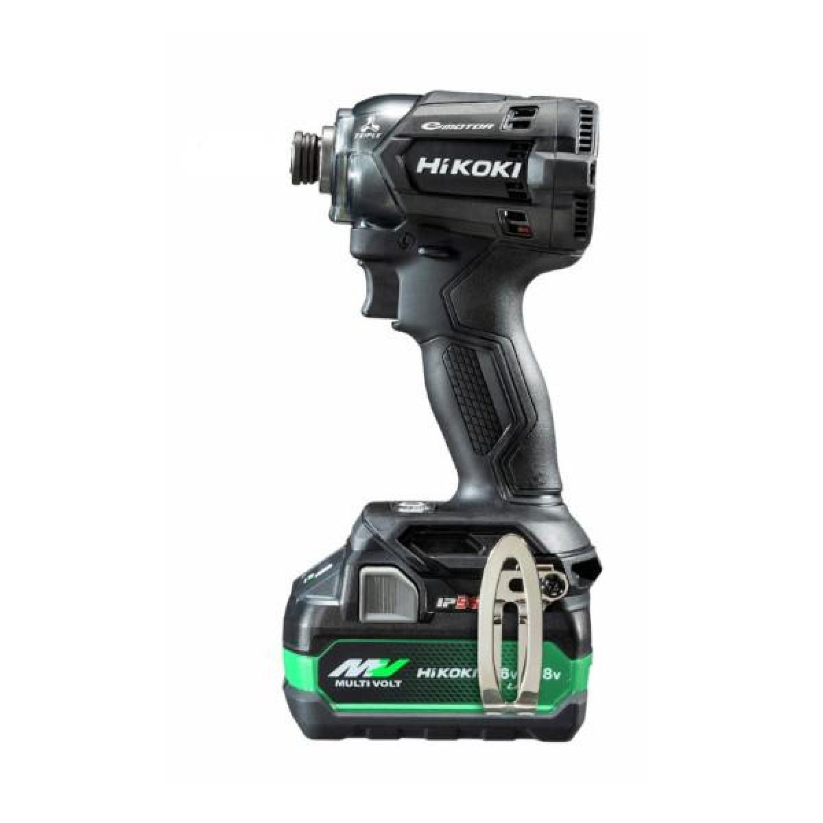 ハイコーキ HiKOKI 18V コードレスインパクトドライバ WH18DC(2XPBZ) 【蓄電池2個・充電器・ケース付】 ビット別売 ストロングブラック