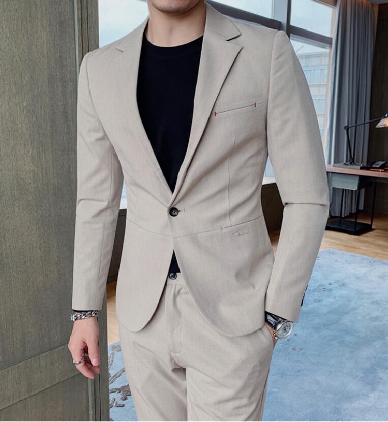 贩売促进 大人気 2点セットアップ 一つボダンスーツ メンズファション 細身 ビジネススーツ 2ピーススーツ 通勤 カジュアル お兄系ー ジャケット 結婚式 フォーマル３０代４０代