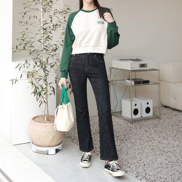 Hスタイル(MIZ)1491ノンフェードスリムブーツデニムバンディングパンツ 秋 女性 バンディングパンツ デニムパンツ ジーンズ スラックス