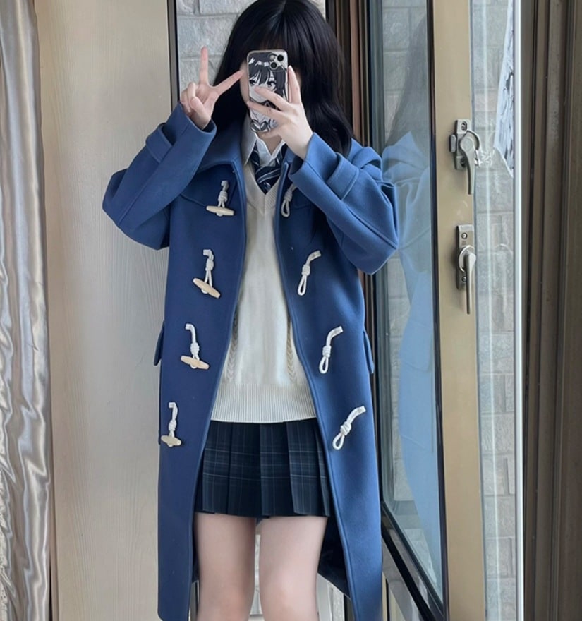 アウター デート モテアイテム ダッフルコート ウール 長袖 ミディアム丈 可愛い きれいめ 上品 おしゃれ かっこいい 可愛い ラブリー キュート ガーリー クール モード系 セクシー